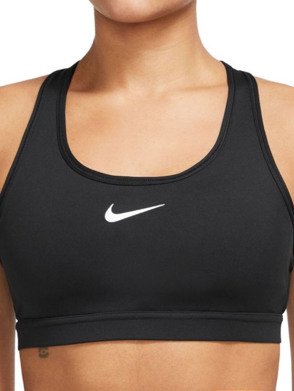Nike Black Swoosh Logo Sports Bra